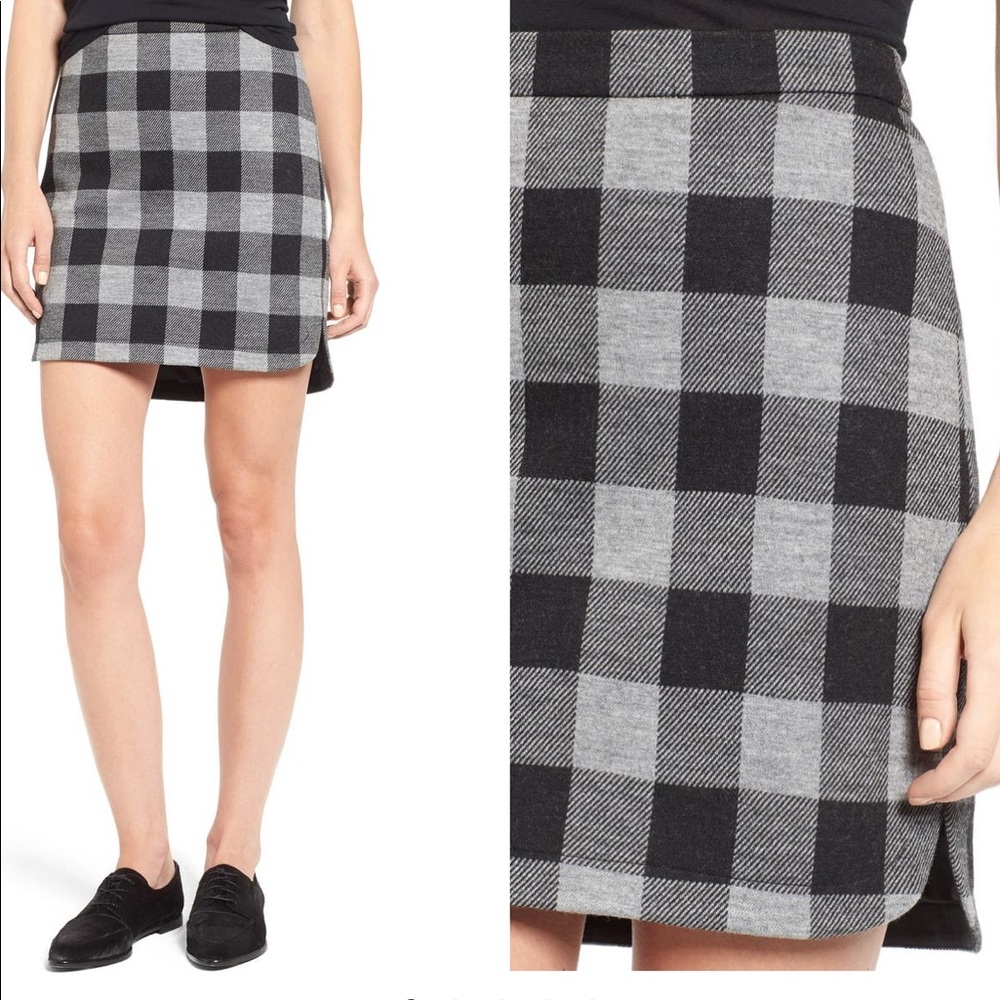 Madewell Plaid Shirttail Skirt
